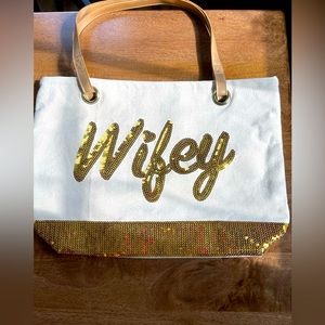 “Wifey” Sequin Tote